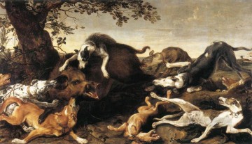  caza - Caza del jabalí Frans Snyders perro